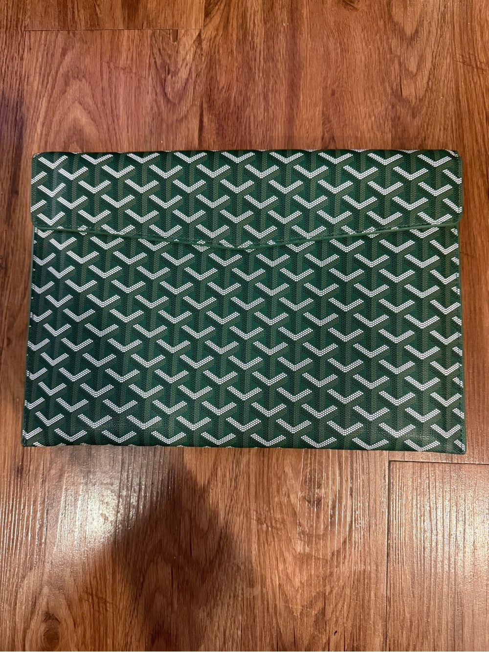Custom Green Monogram Computer Pouch